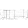 Outdoor Dog Kennel Galvanized Steel with Roof 130.2 ft¬≤