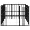 Outdoor Dog Kennel Steel 148.8 ft¬≤