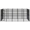 Outdoor Dog Kennel Steel 148.8 ft¬≤
