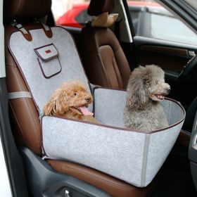 Retro Dual-purpose Pet Car Mat Front Seat Cushion (Color: Gery)